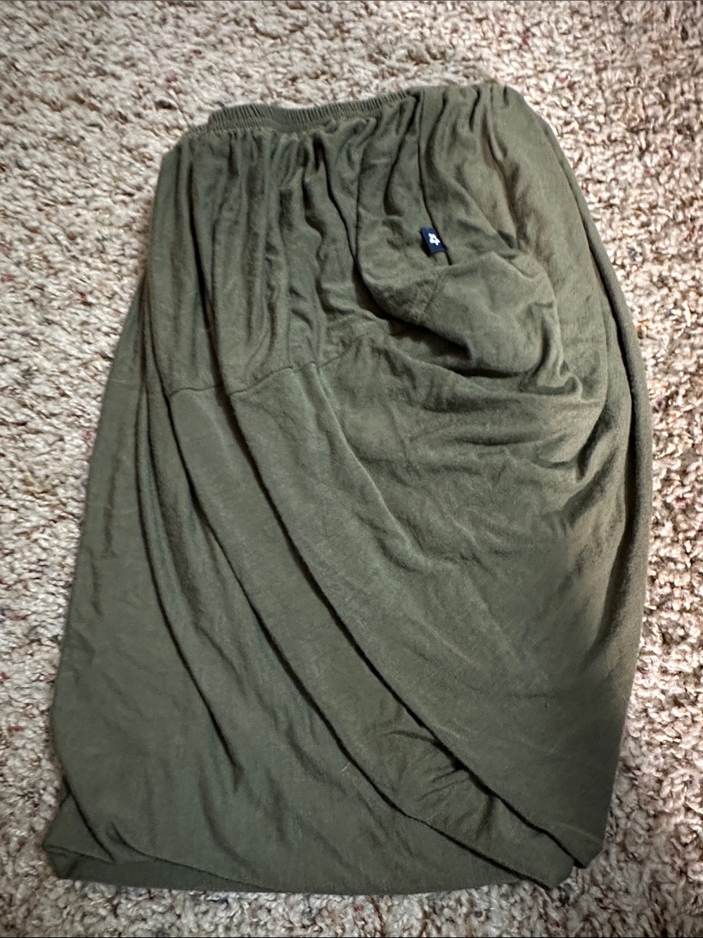 Larkspur Olive Green changing pad cover